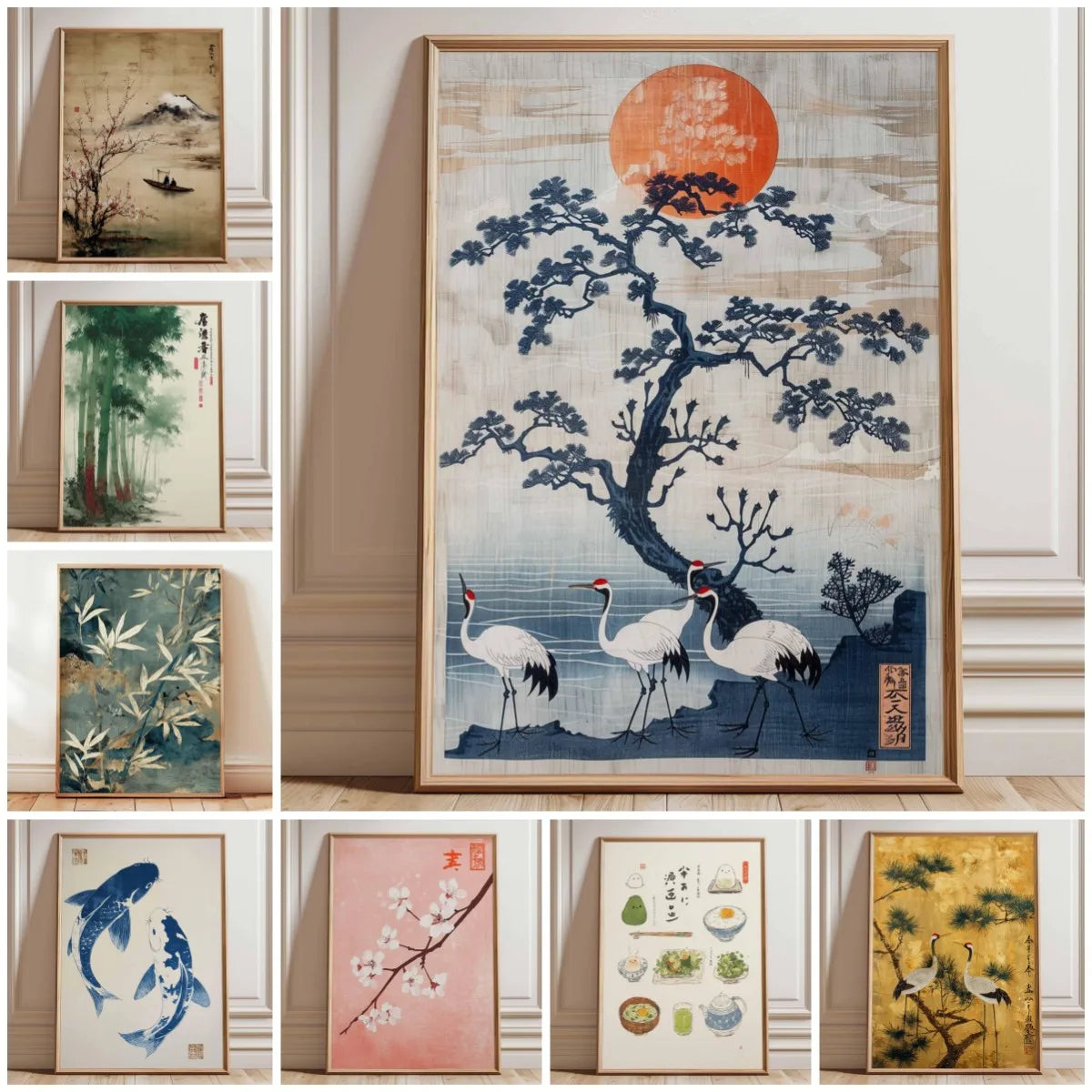 🗾 Poster Grue Japonaise – Art Mural Ukiyo-e Vintage & Décoration Orientale