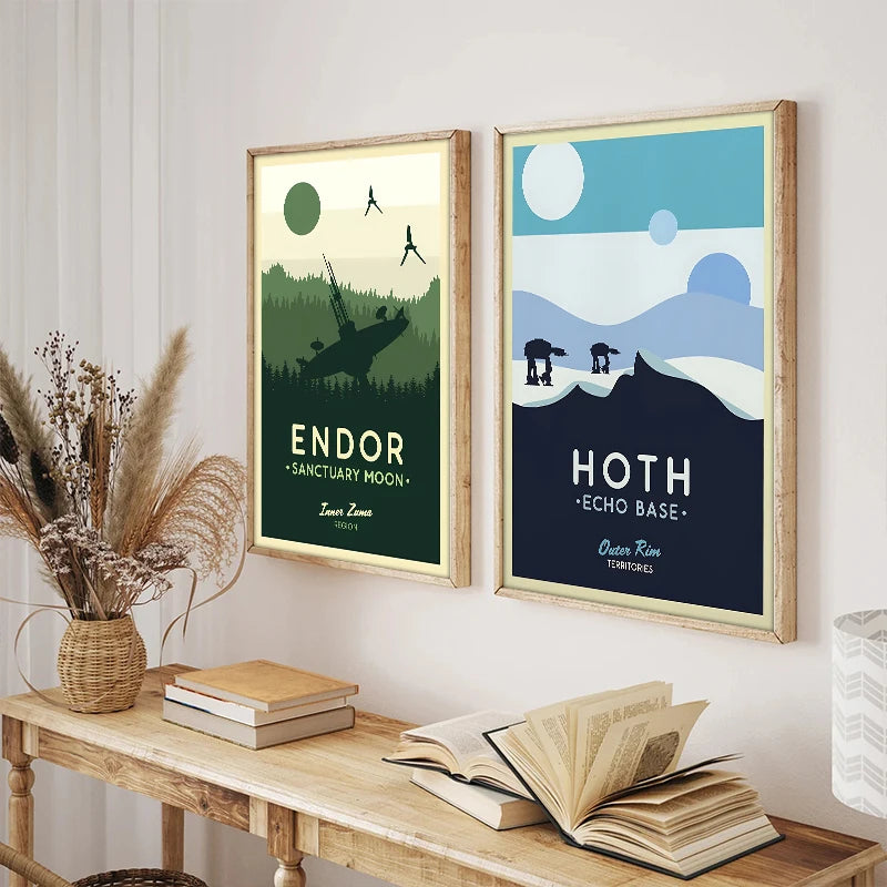 🌌 Poster Galaxie & Planètes – Art Mural Cosmique Moderne & Décoration Spatiale