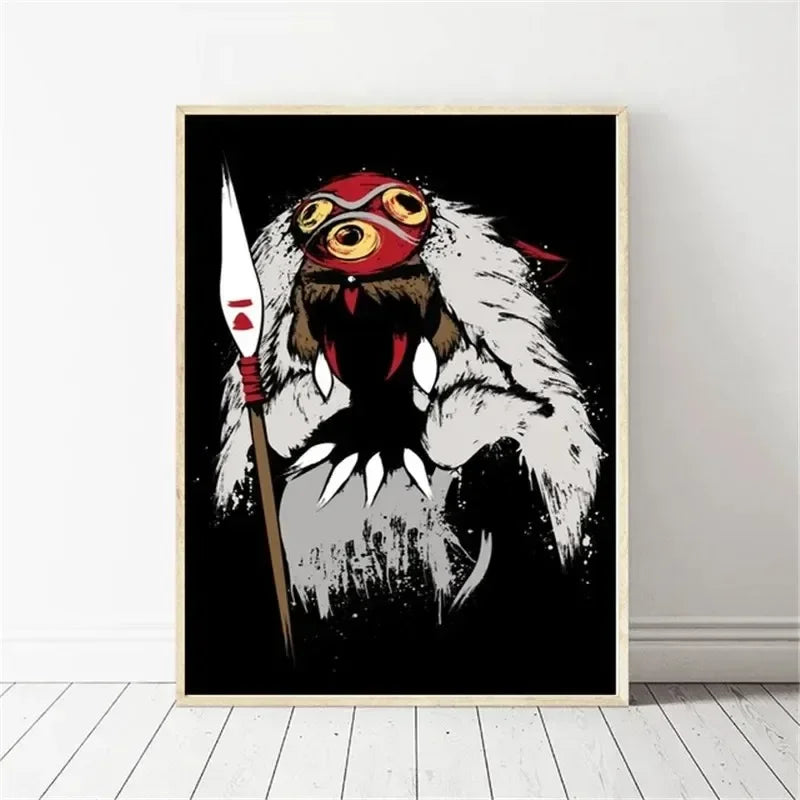 🌿 Poster Anime Japonais Esprit de la Forêt – Art Mural Nature & Décoration Nordique