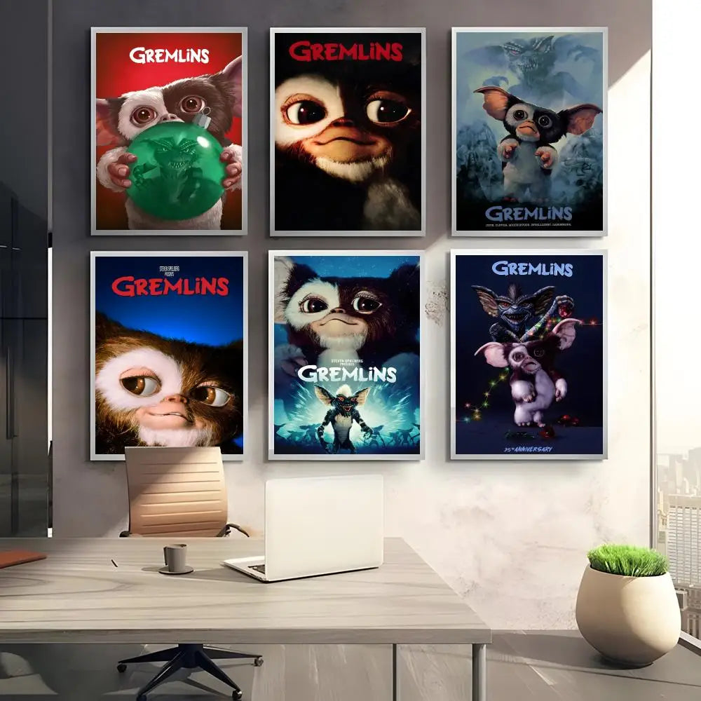 🎞️ Poster Vintage Style Créatures Fantaisie – Art Mural Rétro & Décoration Originale