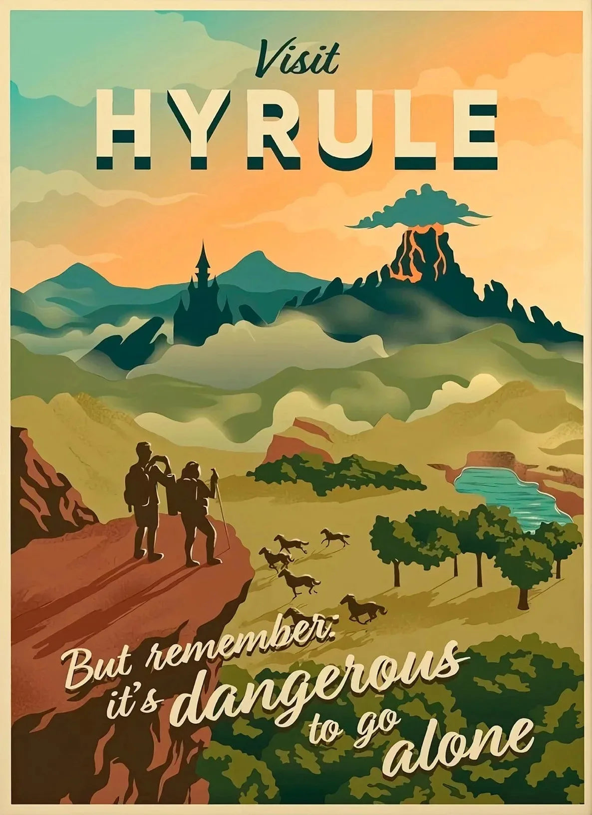 🗡️ Poster Jeu Vidéo Fantaisie – Art Mural Aventure Épique & Décoration Moderne