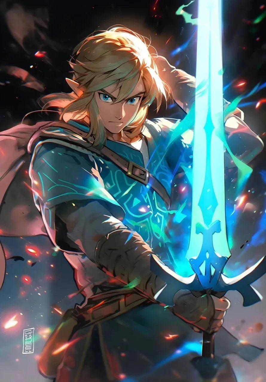 🗡️ Poster Jeu Vidéo Fantaisie – Art Mural Aventure Épique & Décoration Moderne