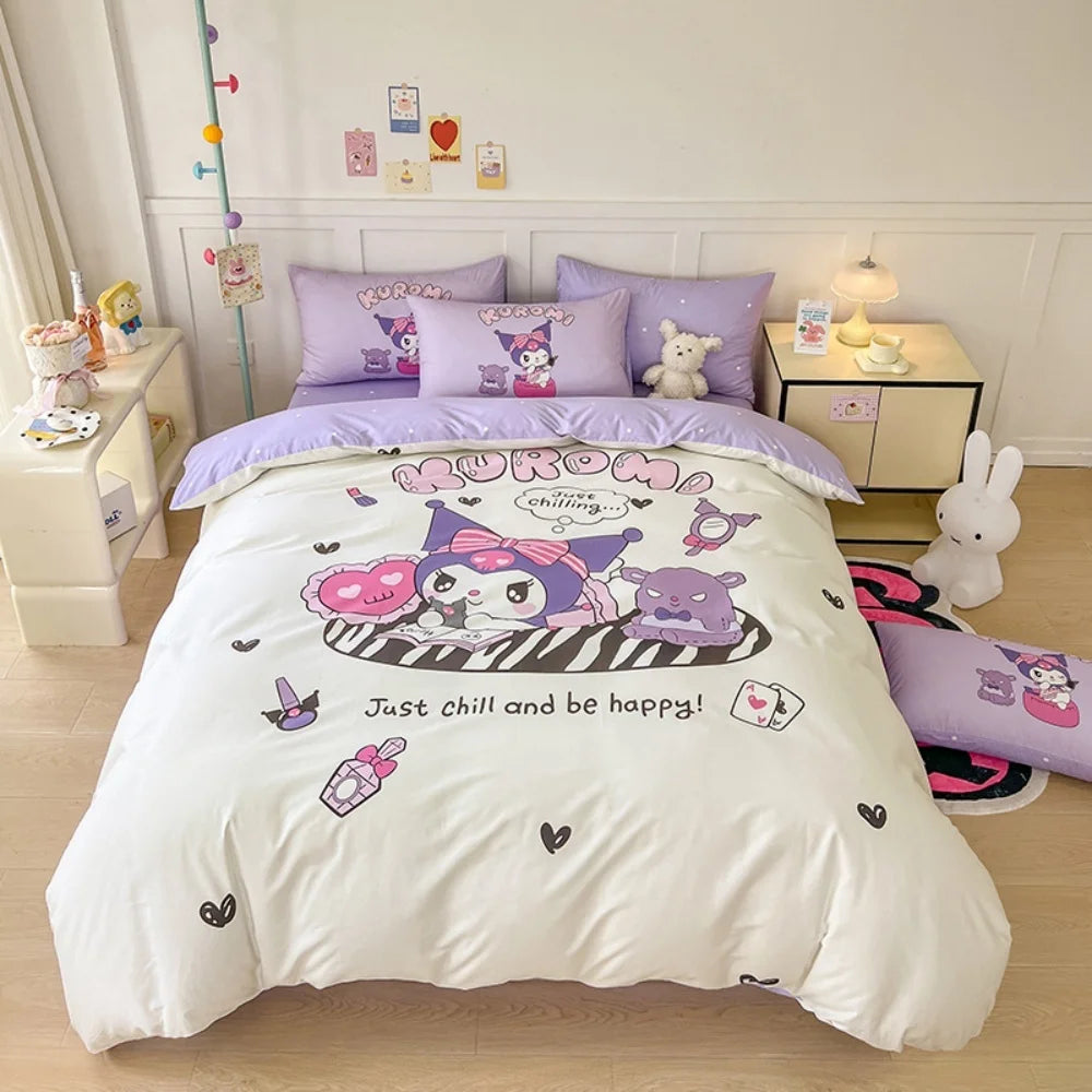 Housse de Couette Amis Kawaii : Douceur et Style Harajuku