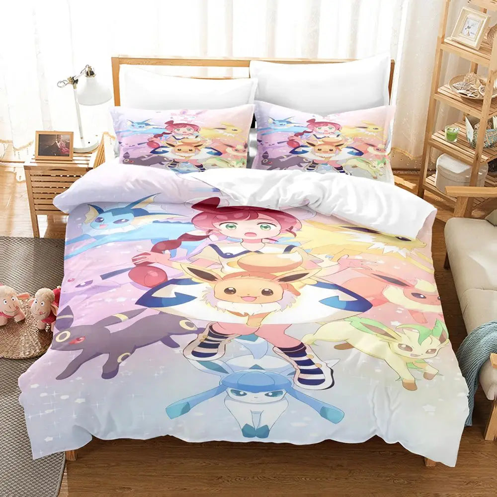 Housse de Couette avec Taie d'Oreiller : L'Aventure des Dresseurs