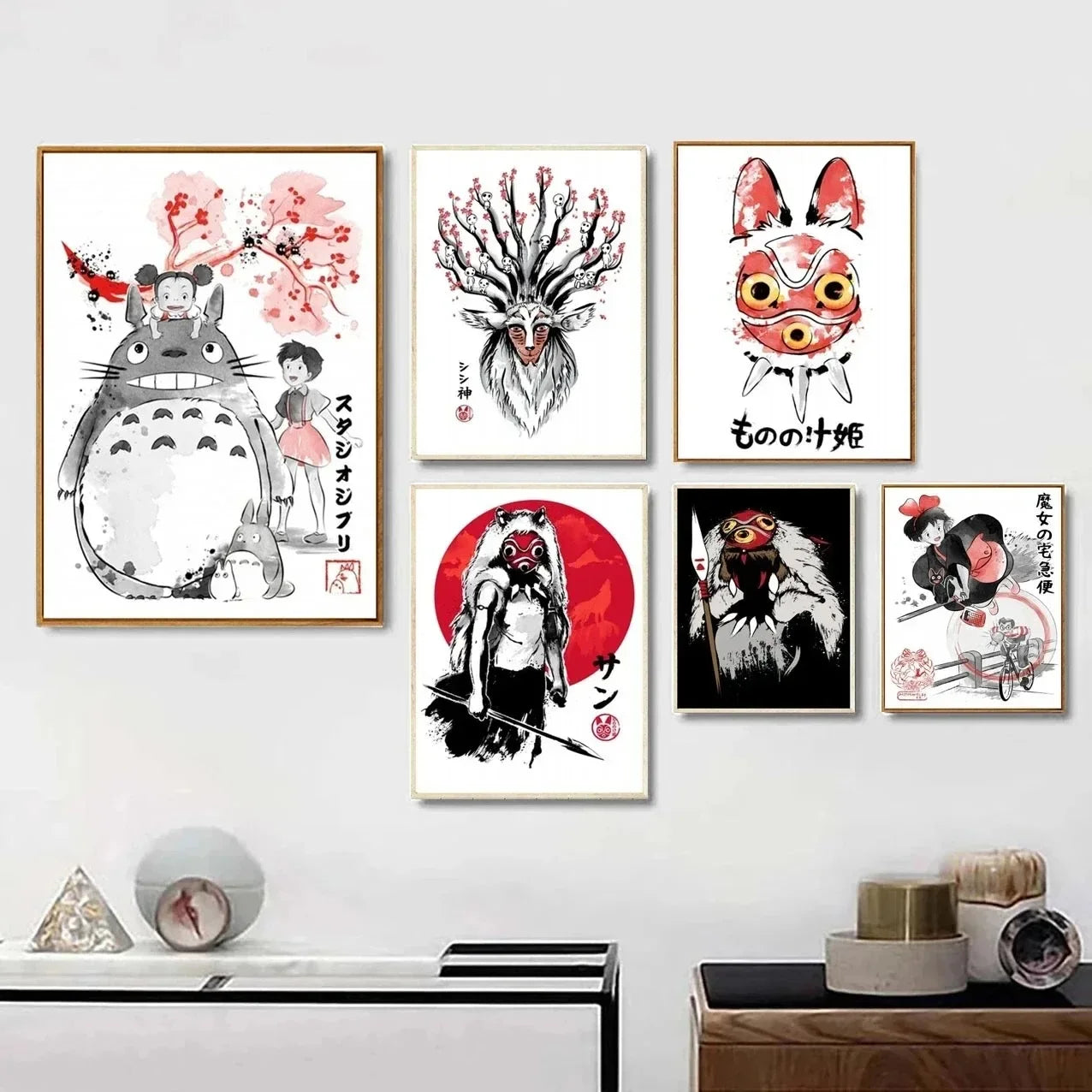 🌿 Poster Anime Japonais Esprit de la Forêt – Art Mural Nature & Décoration Nordique