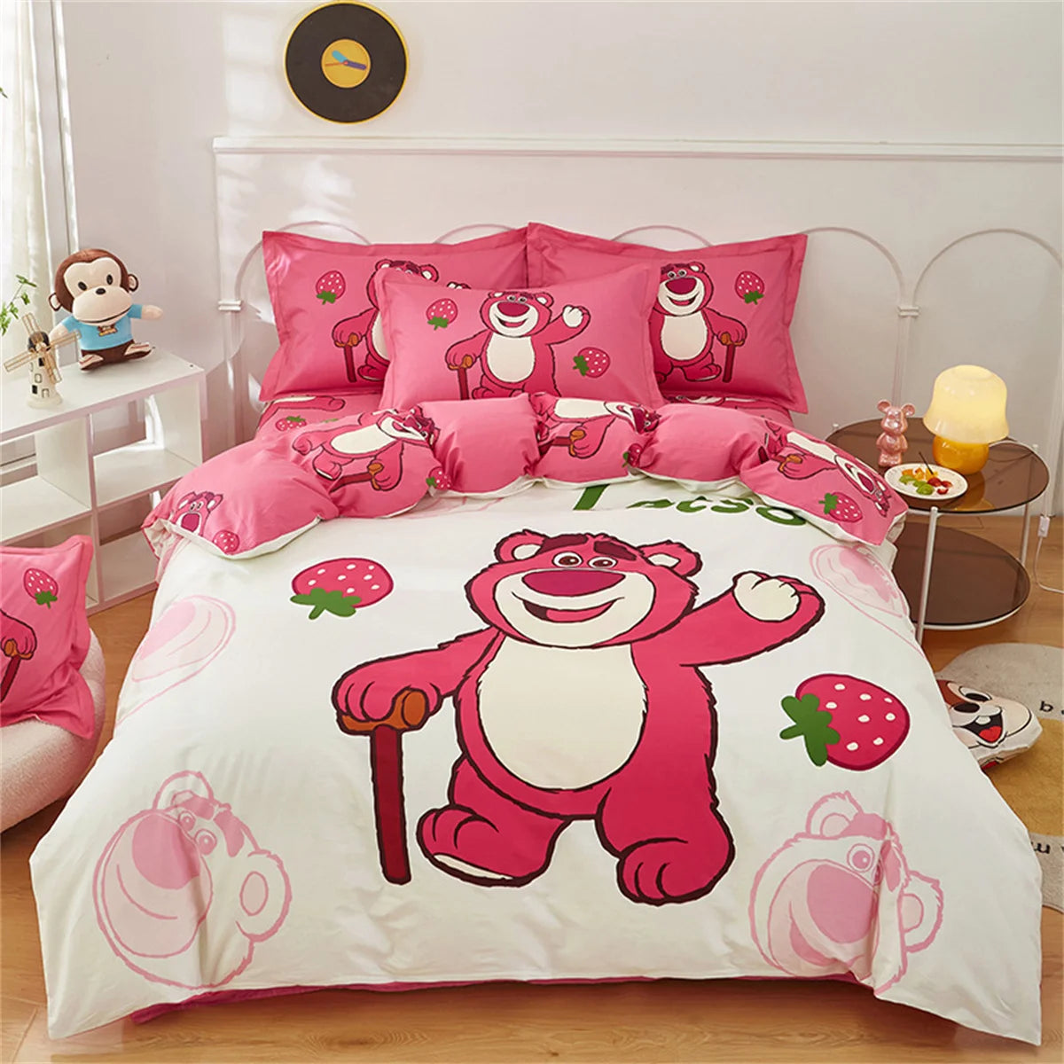 Housse de Couette Ours Rose : Un Cocon de Douceur et de Gourmandise