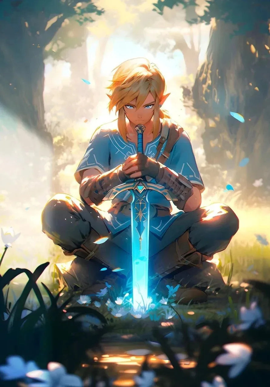 🗡️ Poster Jeu Vidéo Fantaisie – Art Mural Aventure Épique & Décoration Moderne