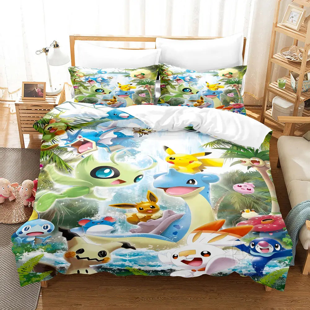 Housse de Couette avec Taie d'Oreiller : L'Aventure des Dresseurs