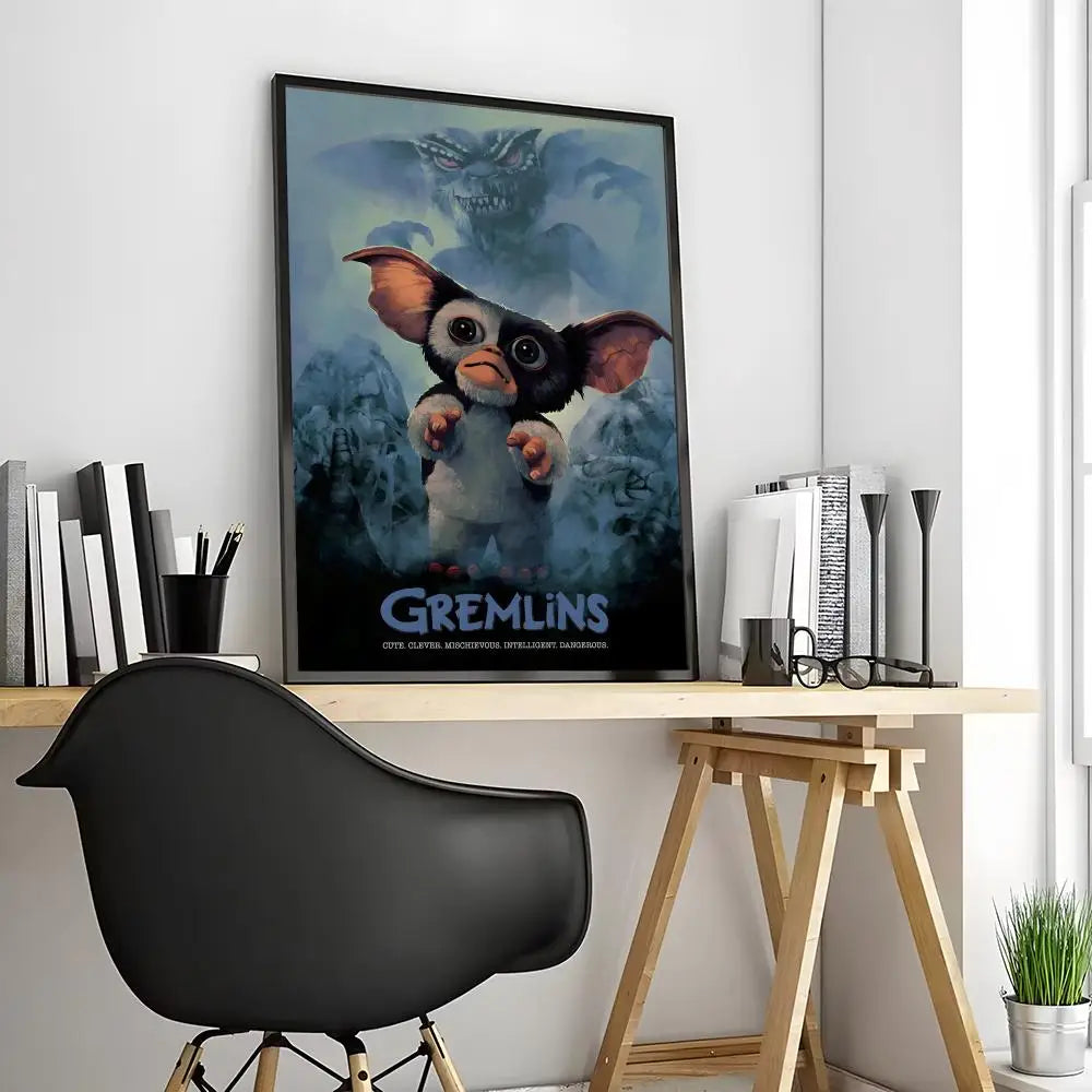 🎞️ Poster Vintage Style Créatures Fantaisie – Art Mural Rétro & Décoration Originale