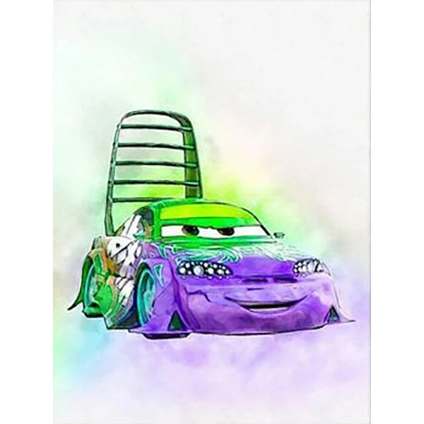🚗 Poster Toile Style Dessin Animé Voitures – Décoration Murale Enfant Moderne & Colorée