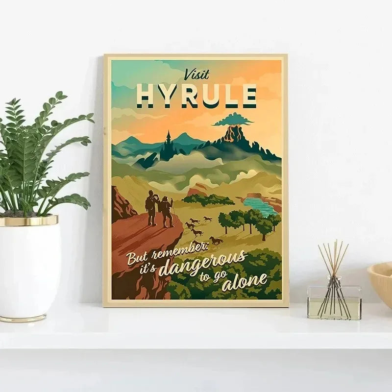 🗡️ Poster Jeu Vidéo Fantaisie – Art Mural Aventure Épique & Décoration Moderne