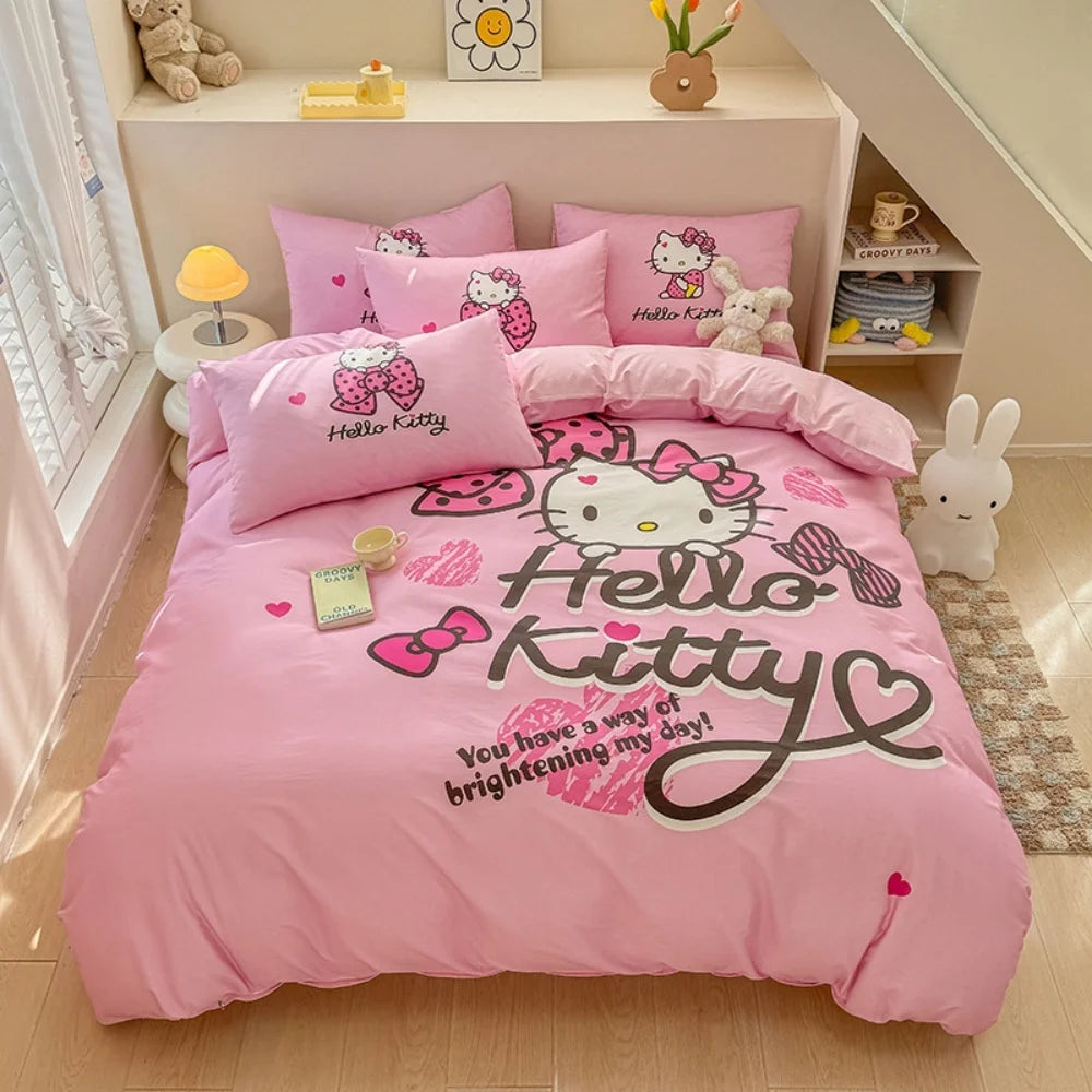 Housse de Couette Chaton Kawaii : Un Monde de Douceur en Rose