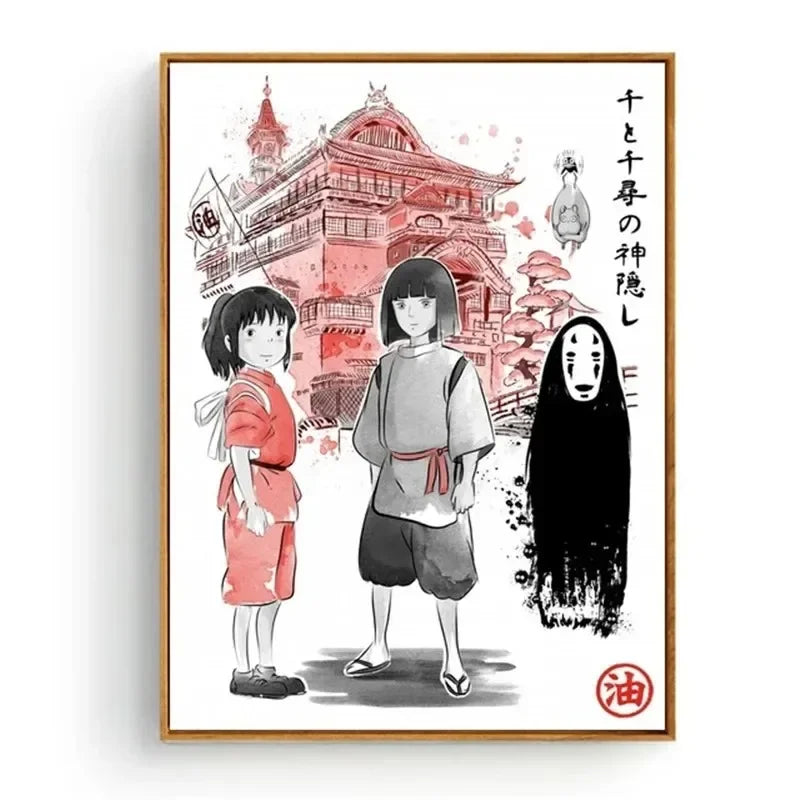 🌿 Poster Anime Japonais Esprit de la Forêt – Art Mural Nature & Décoration Nordique