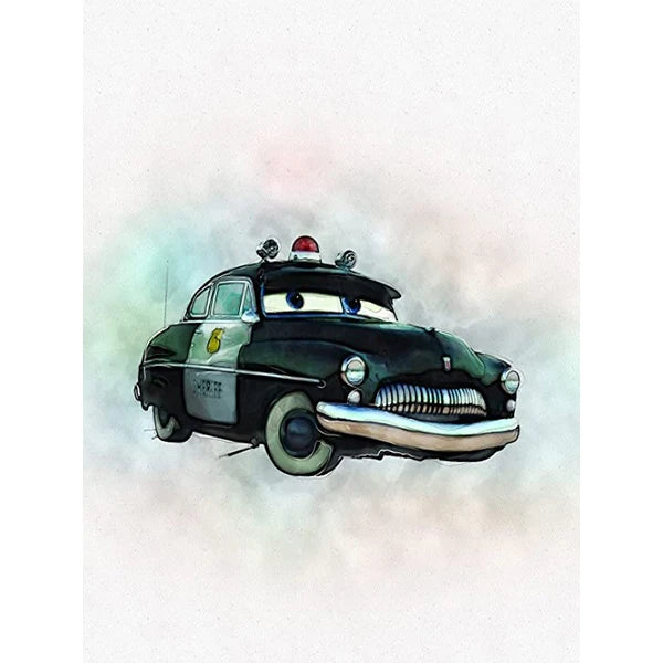 🚗 Poster Toile Style Dessin Animé Voitures – Décoration Murale Enfant Moderne & Colorée