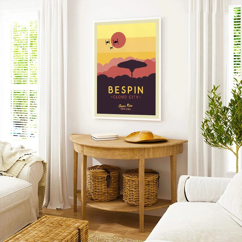 🌌 Poster Galaxie & Planètes – Art Mural Cosmique Moderne & Décoration Spatiale