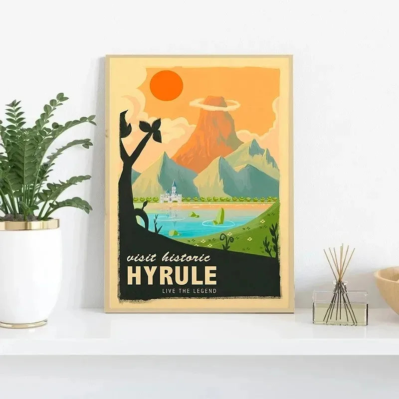 🗡️ Poster Jeu Vidéo Fantaisie – Art Mural Aventure Épique & Décoration Moderne