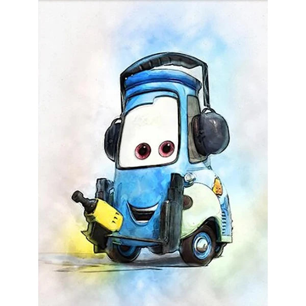 🚗 Poster Toile Style Dessin Animé Voitures – Décoration Murale Enfant Moderne & Colorée